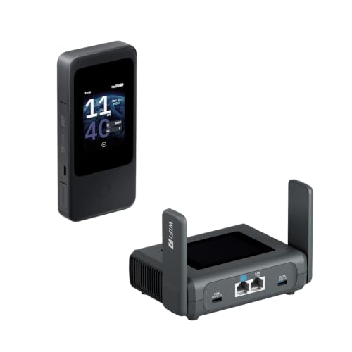 GL.iNet MUDI 7 (GL-E5800) Wi-Fi 7 5G Reiserouter mit eSIM & Dual-SIM & GL.iNet Slate 7 Pro...