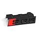 Audi 80A071805 Schriftzug SQ5 Clip Plakette Halterung Kühlergrill Black Edition Emblem, schwarz/rot