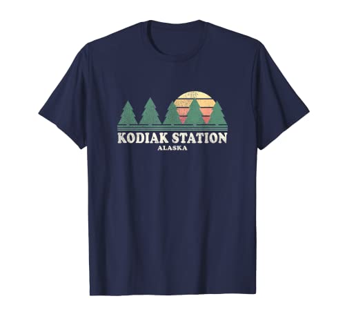 Kodiak Station AK - Camiseta retro retro de los años 70 Camiseta
