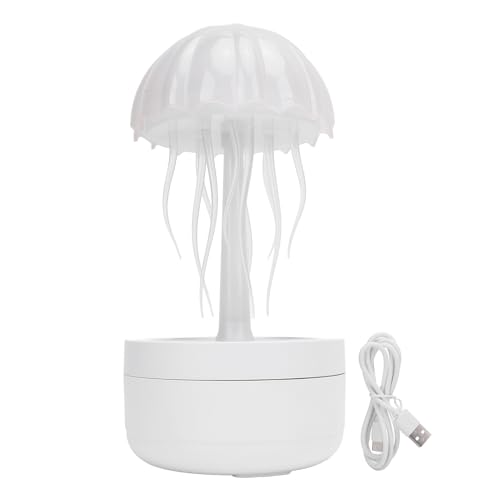 Jellyfish Humidifier Diffuser, with Rotating Lamp, 300ml Quiet Cool Mist Humidifier, Auto Shut Off, 7 Color Changing Night Light, Essential Oil Diffuser, for Bedroom Office