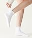 Winterlace Cotton Ruffle Frilly Socks 6 Pairs Womens Ankle Turn Cuff Fashion Cute (White)