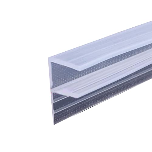 Junta para puerta de ducha prémium para puerta de cristal de 6 a 10 mm de grosor, 2 metros de largo, impermeable, para pantallas curvas y verticales (F-6MM)