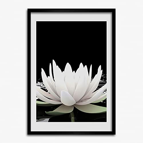 Cadre 50x70 cm fleur de lotus pour habiller un mur vide