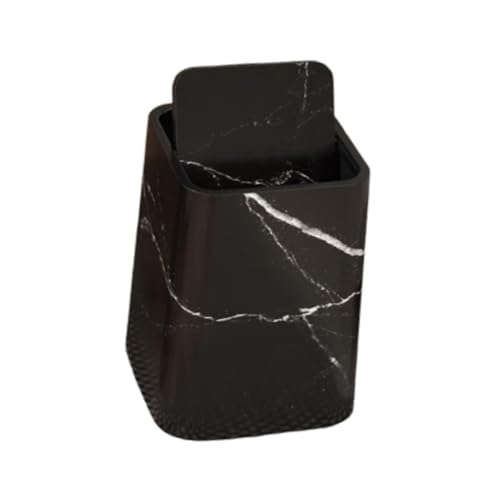 Poubelle de salle de bain marbre noir pour dissimuler les déchets