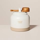 Hearth & Hand with Magnolia 12oz Stoneware Crock Coffee Canister with Scoop Cream/Clay