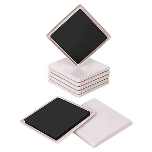 AIRUJIA Deslizador para muebles de 8 unidades, 5 pulgadas, deslizador de muebles en movimiento, almohadillas reutilizables para mover muebles pesados protegiendo el suelo o la alfombra cuadrado, beige Cover
