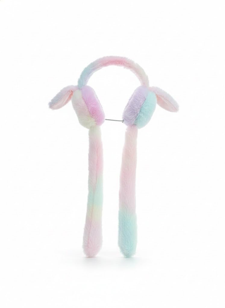 Ear muff for girls, women, and kids muffs for winter in multicolor for daily use with tichuk tichuk sound, 1 pack-image-0