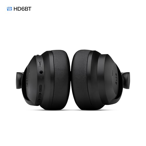 Image of PreSonus Eris HD6BT - Over-Ear Closed-Back Wireless Headphones, Bluetooth, ANC Noise Cancelling, Up to 60 Hours Battery Life, Studio Headphones for Mixing, Monitoring, Recording, Eclipse Black