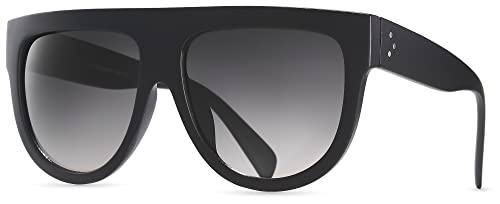 Women's Oversized Flat Top Fashion Sunglasses Trendy Big Square Designer Retro Sun Glasses Shades