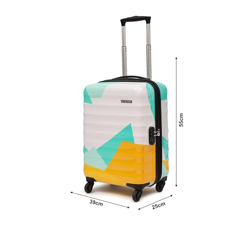 Image of YAYAVAR Mexico Textured Polycarbonate Hard-Sided Luggage Bag | Large Check-in Trolley with 4 Spinner Wheels, Number Lock, Scratch Resistant, Water Resistant