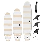 South Bay Board Co. - 5' / 6' / 8' Beginner Surfboards - Safe Soft-Top Surfboards - Beginner Surfboards for Kids & Adults – Strong Triple Stringer Durability - Leash & Safe-Edge Fins Included