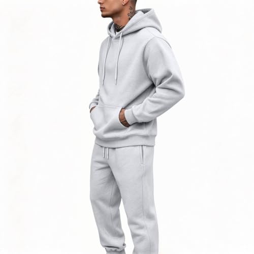 SdGgsgv Tracksuits for Men Set Tracksuit Fleece Oversized Hoodie Sweatpants - image 4