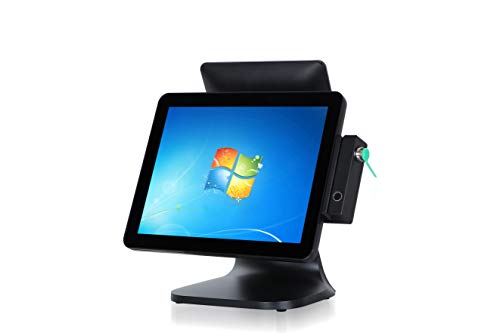 InTouchPOS 15.6 Inch Touchscreen Monitor with a Customer Display – All in One POS Workstation PC with Flat Seamless Design for Restaurant, Office, Retail, Super Market, Warehouse and More