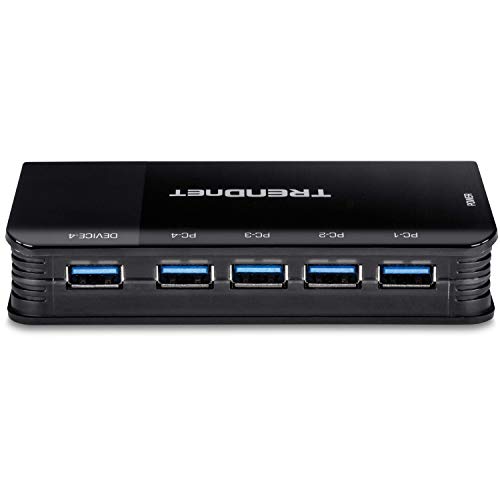 Image of TRENDnet 4 Computer 4-Port USB 3.1 Sharing Switch, TK-U404