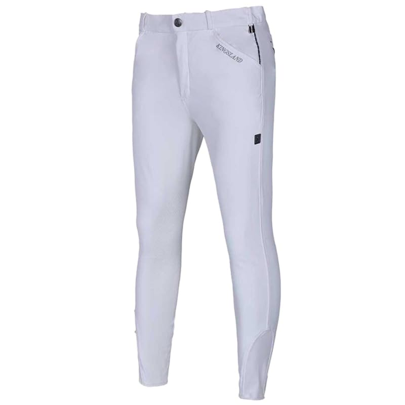 Kingsland Herrenreithose KLkeenan mit Kniegrip, Kneegrip Reithose, weiß