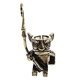 GALPADA Kupferhandwerk Wächterstatue Vintage Stil Kupferfigur Handwerk Dekoration Sanxingdui Desktop Ornament Innenbereich Bücherregal Kaminsims Retro Design