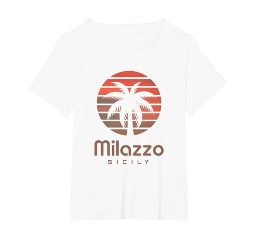 Sicily Milazzo T-Shirt, Women's Plus, White, 4X