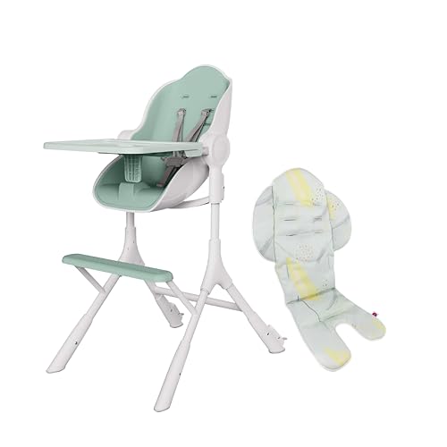 Image of ORIBEL Cocoon Z High Chair & Seat Liner Combo | Convertible High Chair for Newborn to Toddler | Easy Move Gliders | Easy to Clean | Avocado Green