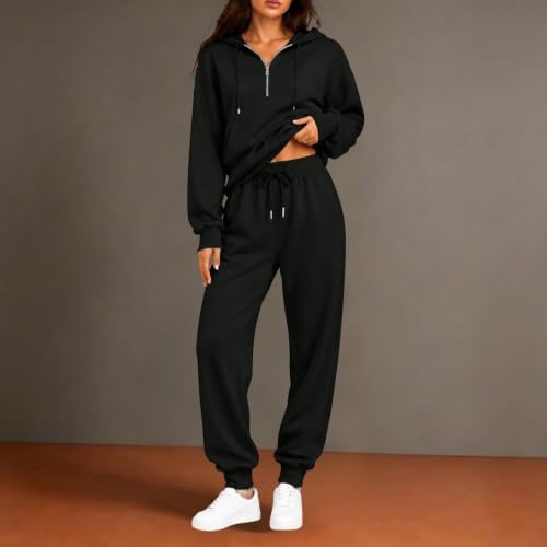 Sweat Suits For Womens 2 Piece Hoodie Joggers Sweatpants Matching Tracksuit - image 4