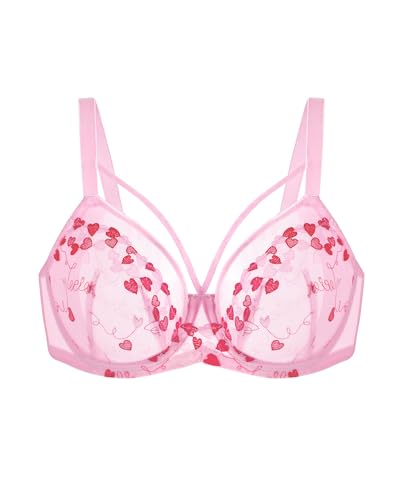 Image of HSIA Minimizer Bras for Women Full Coverage, Unlined Lace Sexy Plus Size Underwire Bra for Large Breasts