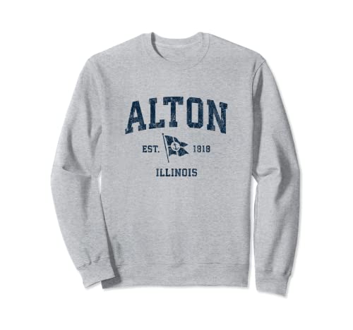 Alton IL Vintage Sports Navy - Bandera de ancla para barco Sudadera