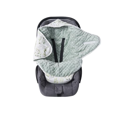 Image of Miracle Baby Swaddle Blankets for Car Seats, Soft Pure Cotton Breathable Swaddle Wrap Safe for Boys Girls, Thick Padded Swaddle Sleep Sack for Infants 0-6 Months