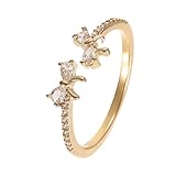 Kokoma Dainty Bow Knot Sterling Silver Ring for Women Cubic Zirconia Crystal Double Bows Wrap Finger Band Engagement Anniversary Wedding Rings Fashion Jewelry