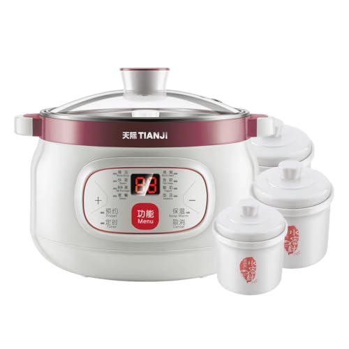 TIANJI Small Electric Stew Pot, Multi-Purpose Ceramic
