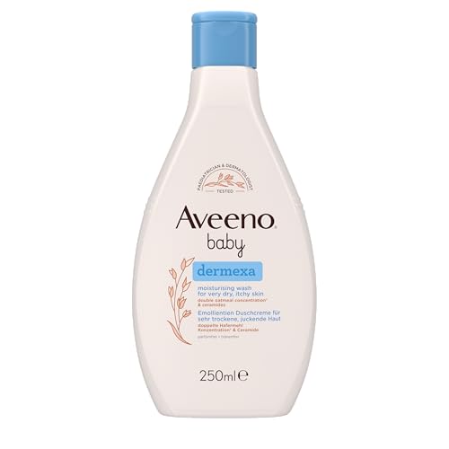 Aveeno baby dermexa Emollientien Duschcreme mit 3-fachem Haferkomplex Ceramiden & Panthenol für sehr trockene juckende und zu Neurodermitis neigende Haut 250 ml