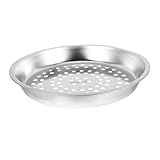 PRETYZOOM Bandeja Vaporera De Acero Inoxidable, 28 Cm, Plato para Cocinar Vapor, Plato para Cocinar Vapor con Agujeros para Bollos, Bola De, Dim Sum, Verduras, Mariscos