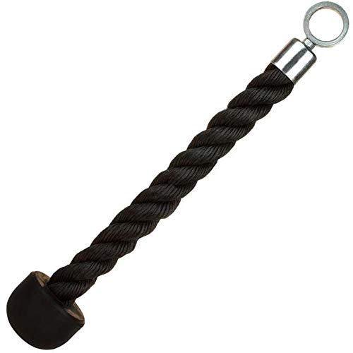 Corda Per Tricipiti A Una Mano - Con Moschettone, Nylon, 35 Cm, Per Allenamento
