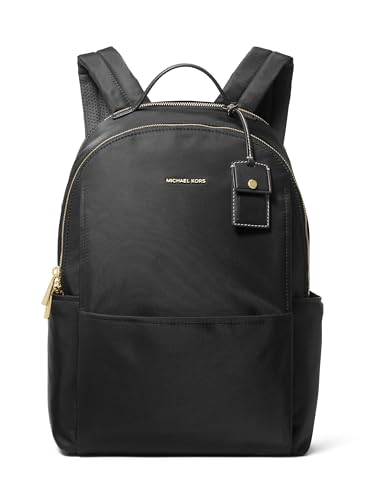 Michael Kors Sable Large Backpack Gold-Tone Hardware/Milano Nylon/Black