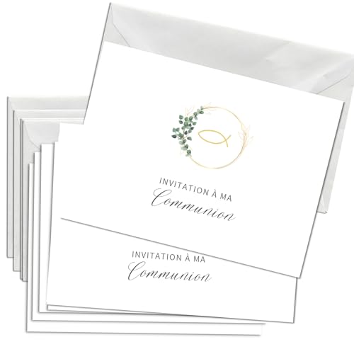 Briefzauber 12x cartes d’invitation + 12x enveloppes | Set DIN A6 avec texte à trous - enveloppe...