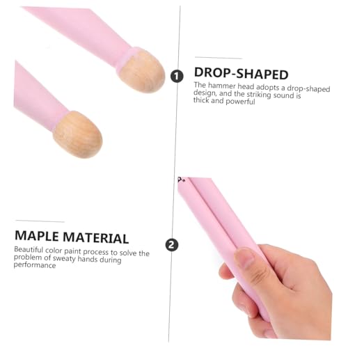 2 pares de baquetas de madera de arce para batería miniatura 3