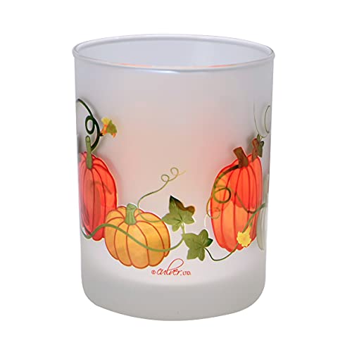 Culver Holiday Decorated Frosted Double Old Fashioned Tumbler Glasses thumb #1