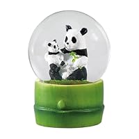 Water Globe - Panda from Deluxebase. Decorative Snow Globe Ornament with Panda Figurines, Glass Glitter Dome with Resin Base, Novelty Home Decor Display Piece.