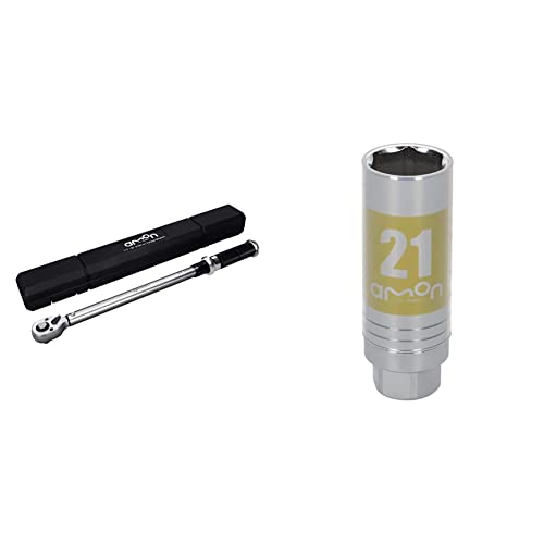エーモン(amon) トルクレンチ 4994 & アルミホイール用薄口ソケット(キズ防止カバー付) 21mm 8839【セット買い】