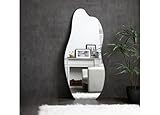 Whiteline Modern Living Jemma Asymmetric Floor Mirror, 5MM Thickness.