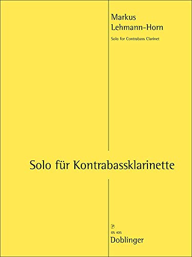 Solo Für Kontrabassklarinette - Libro