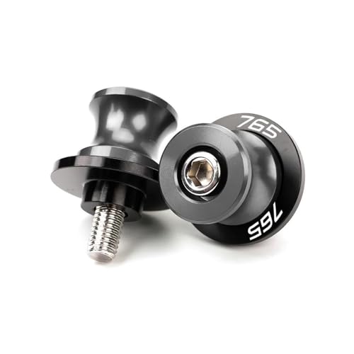 Ständeraufnahme Motorrad Prismabuchsen Bobbins Für TRIUMPH Street Triple 765 R RX RS Motorrad-Schwingenaufnahmen M8 Gleitbolzen(Gris)