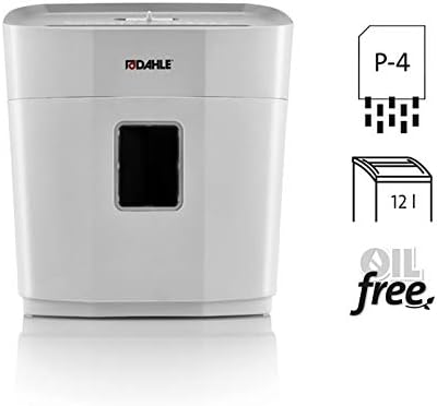 Dahle PaperSAFE 120 Paper Shredder (8 Sheets, Oil-Free, Jam Protection, Cross-Cut, for Home-Office) Grey