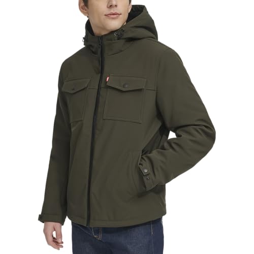 Levi's Men's Soft Shell Hooded Storm Coat (Regular & Big & Tall Sizes)2