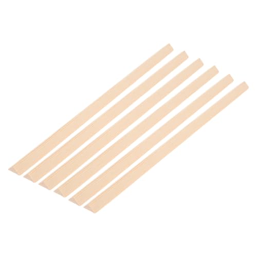 OATIPHO Molduras de Madera de Pino para Manualidades, Tiras Triangulares Equiláteras 12 Mm X 30 Cm, Pack de 6 Piezas para Molduras de Bordes de Ventanas y Decoración Creativa
