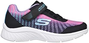 Skechers Kids Girls Microspec Plus-Disco Dreami Sneaker, Black/Multi, 1 Little Kid | Image 1