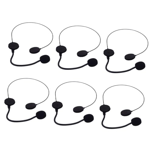 Mikikit 6 Pièces Microphones Casque Factice pour Accessoire de Costume Cosplay Microphone Réaliste pour Fête Déguisée et Carnaval