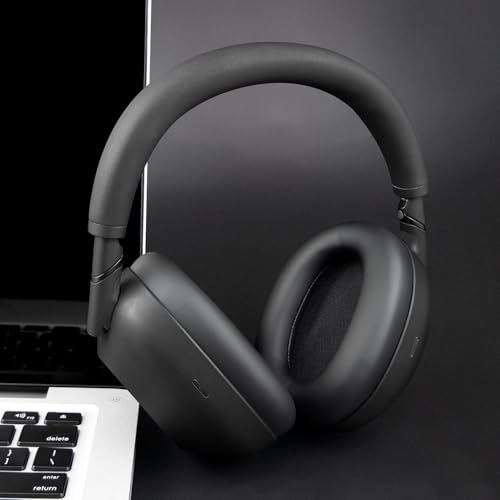 Image of SOULWIT Earpads Replacement for Sony WH-1000XM6(WH1000XM6) Noise Canceling Headphones, Ear Pads Cushions with Soft Protein Leather and High-Density Memory Foam - Black