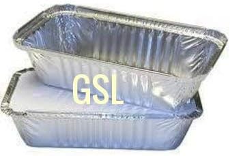 GSL - 100 x ALUMINIUM FOIL FOOD CONTAINERS + LIDS No6a TAKEAWAY - MADE IN ENGLAND - Same Day Posting if Ordered by 12 Noon Weekdays Only.
