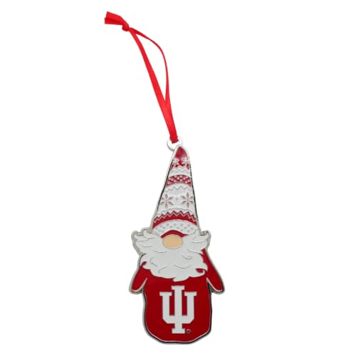 Indiana Hoosiers Gnome Metal Christmas Ornament