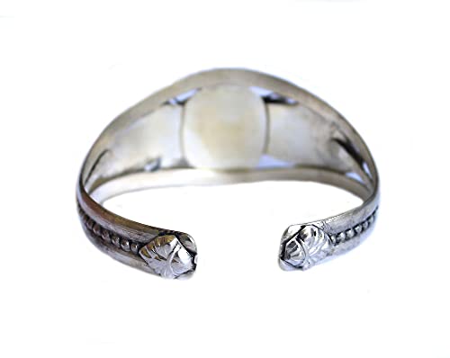 Generic 1 Stone Boho Style Blue Stabilized-Turquoise Adjustable Cuff Bracelet thumb #5