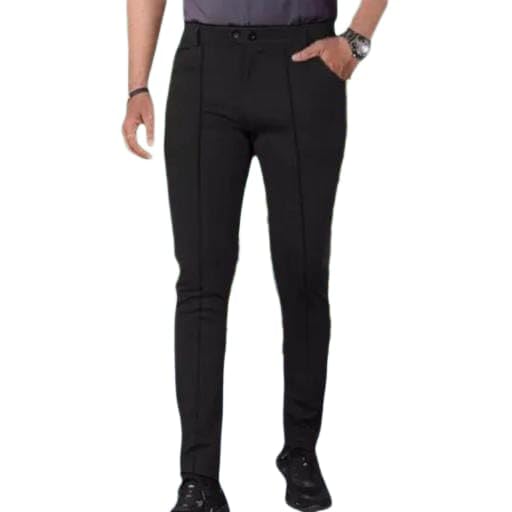 Men's Everyday Soft Fabric Trouser | Regular Fit Full Length Pants-picture-26